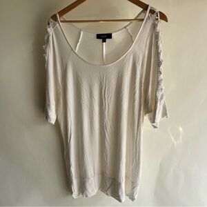 Naïf Blouse Shirt Top Cream Ivory Sz 3X Women’s Jersey Knit EUC